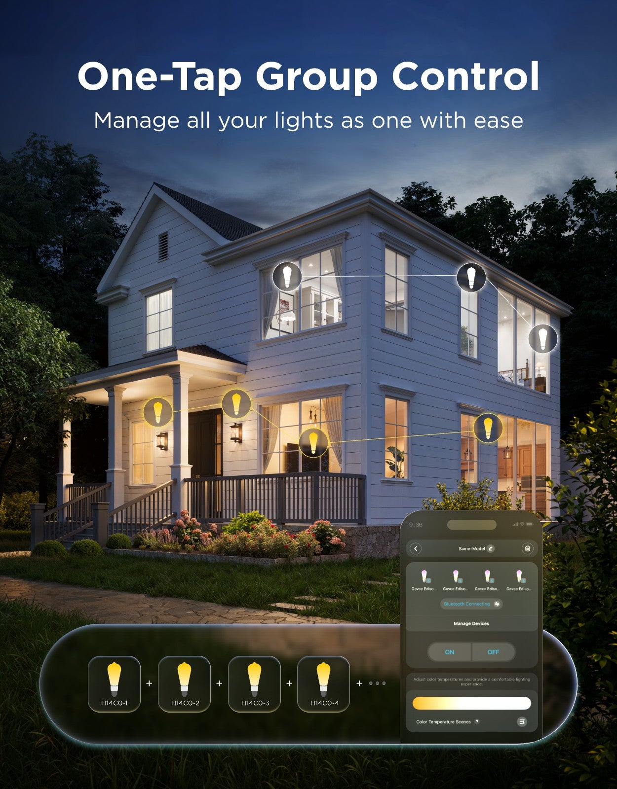 Govee ST19 Smart Edison Light Bulb E26 500lm - Image 16