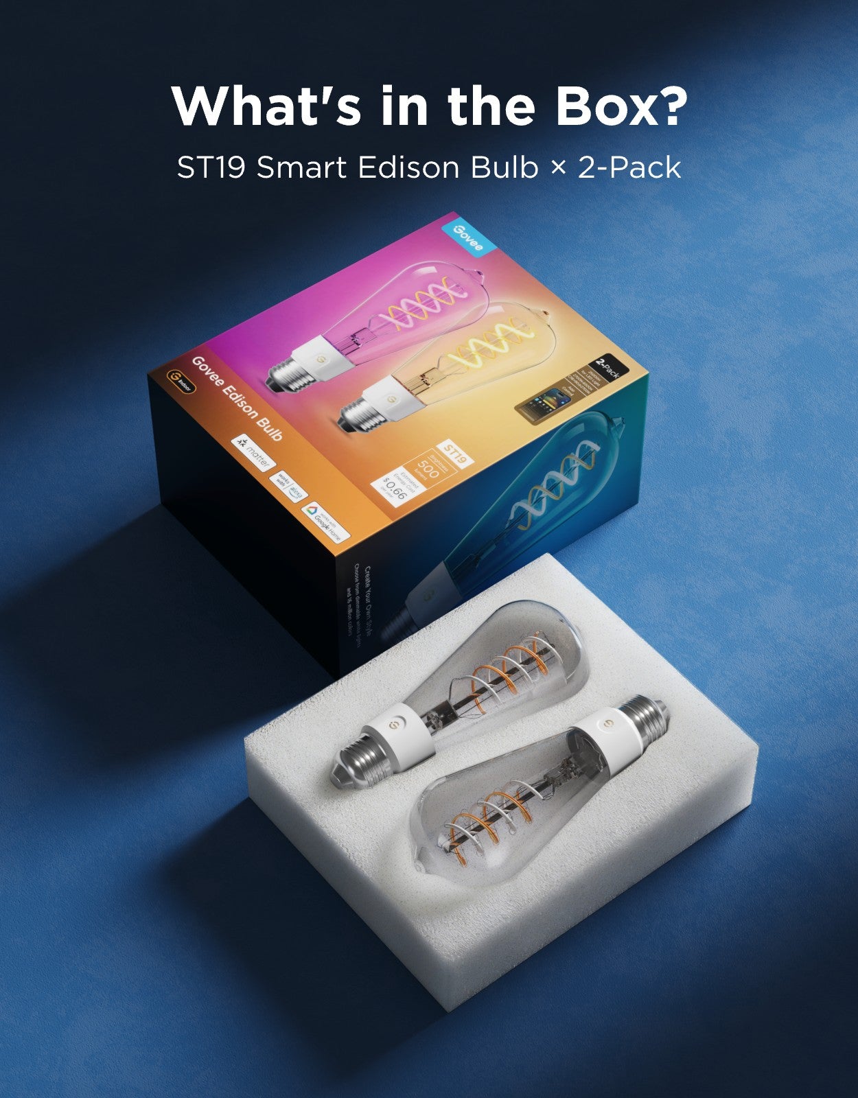 Govee ST19 Smart Edison Light Bulb E26 500lm - Image 9