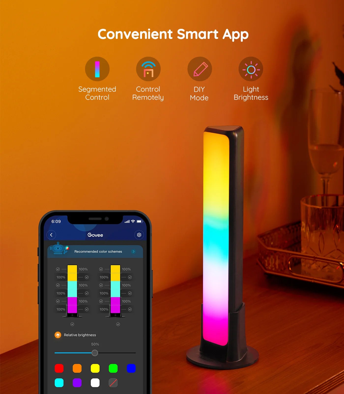 Govee RGBICWW WiFi + Bluetooth Flow Plus Light Bars - Image 4