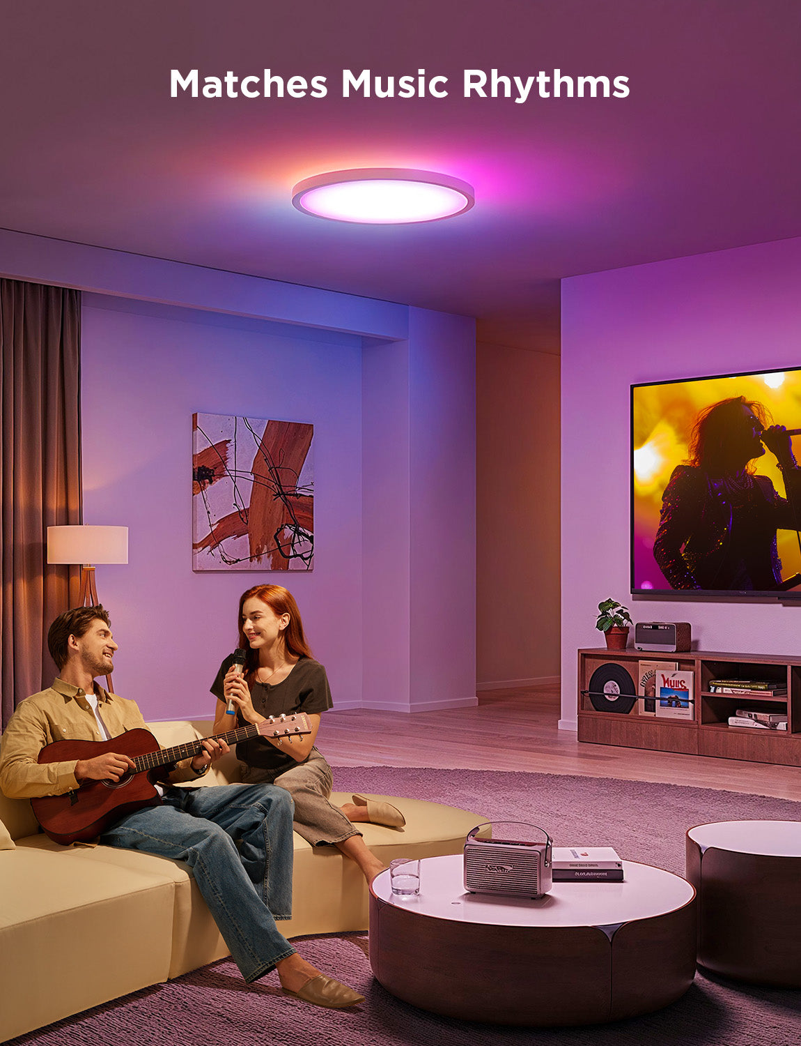 Govee 12-Inch RGBWW + RGBIC Smart Ceiling Light - Image 3