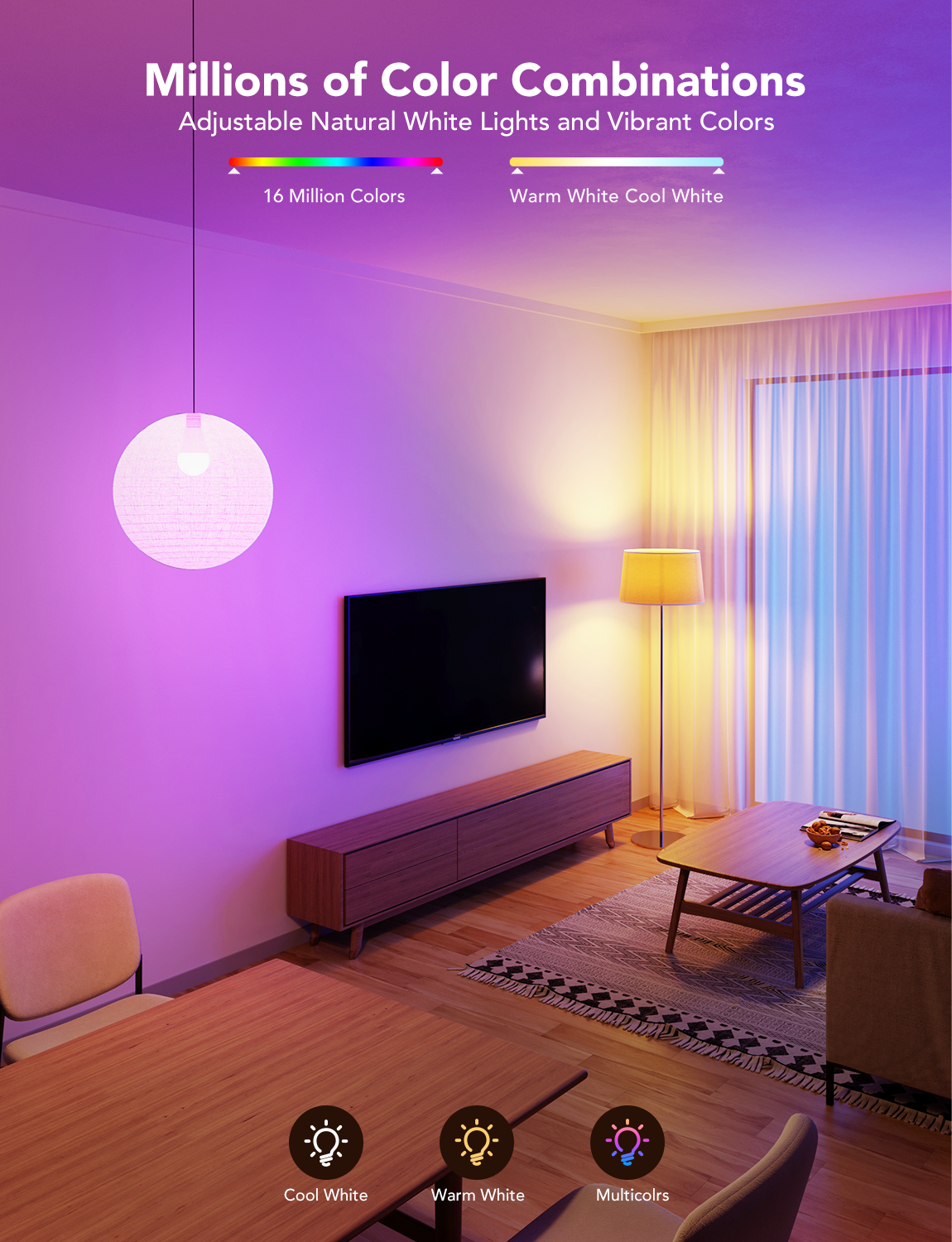 Govee A19 Smart RGBWW Bulbs E26 1200lm - Image 12
