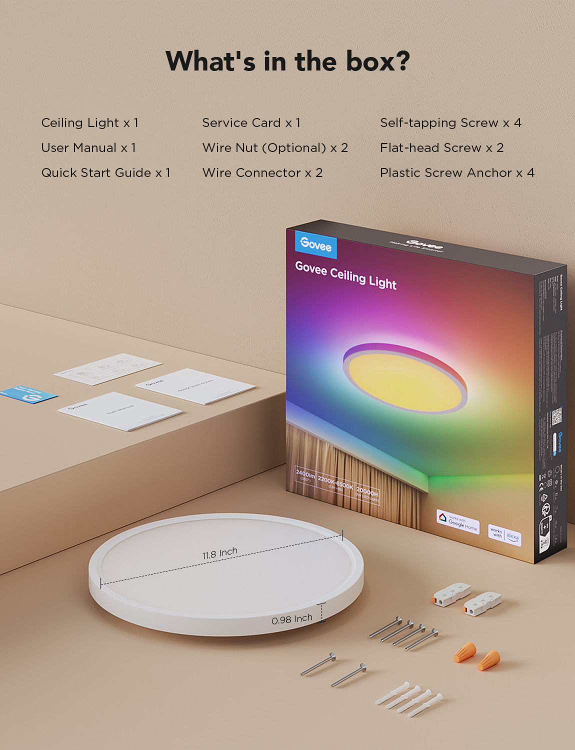 Govee 12-Inch RGBWW + RGBIC Smart Ceiling Light - Image 19